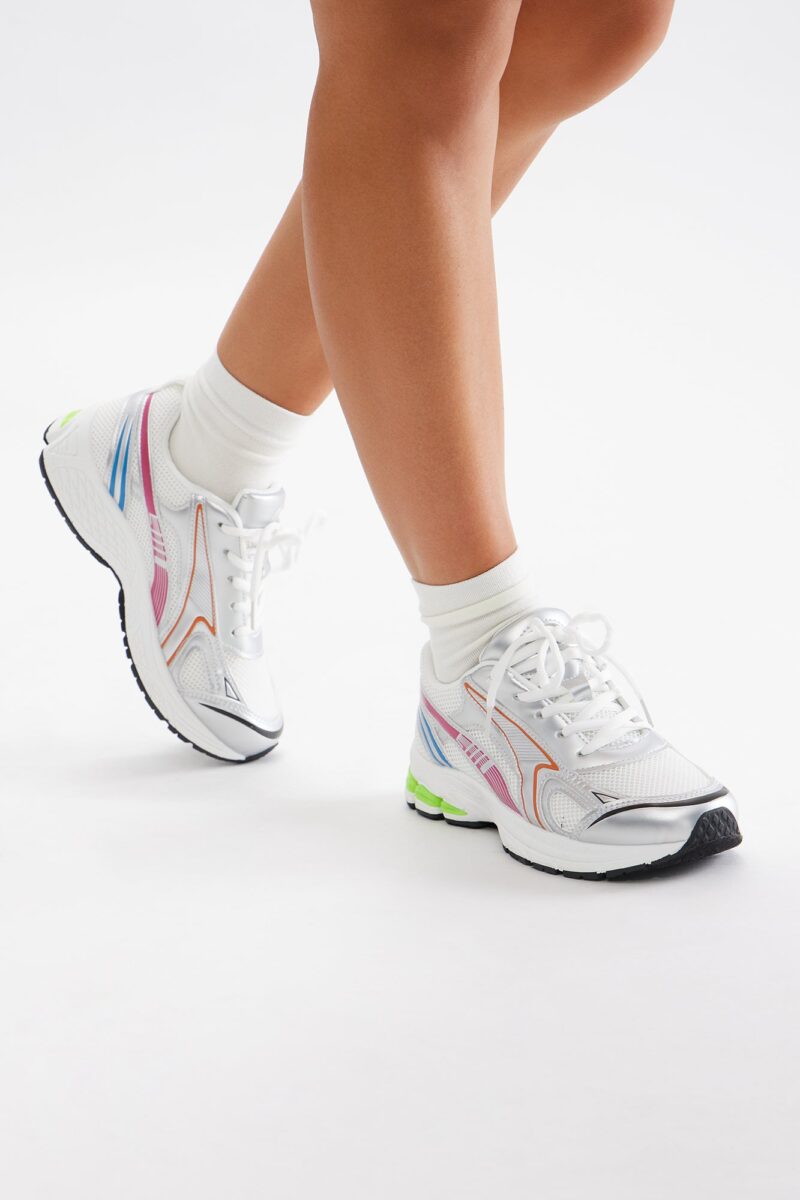 Zapatillas Deportivas con Cordones en Plateado Multicolor - Image 4