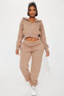 Conjunto de Jogging con Capucha y Cierre Frontal