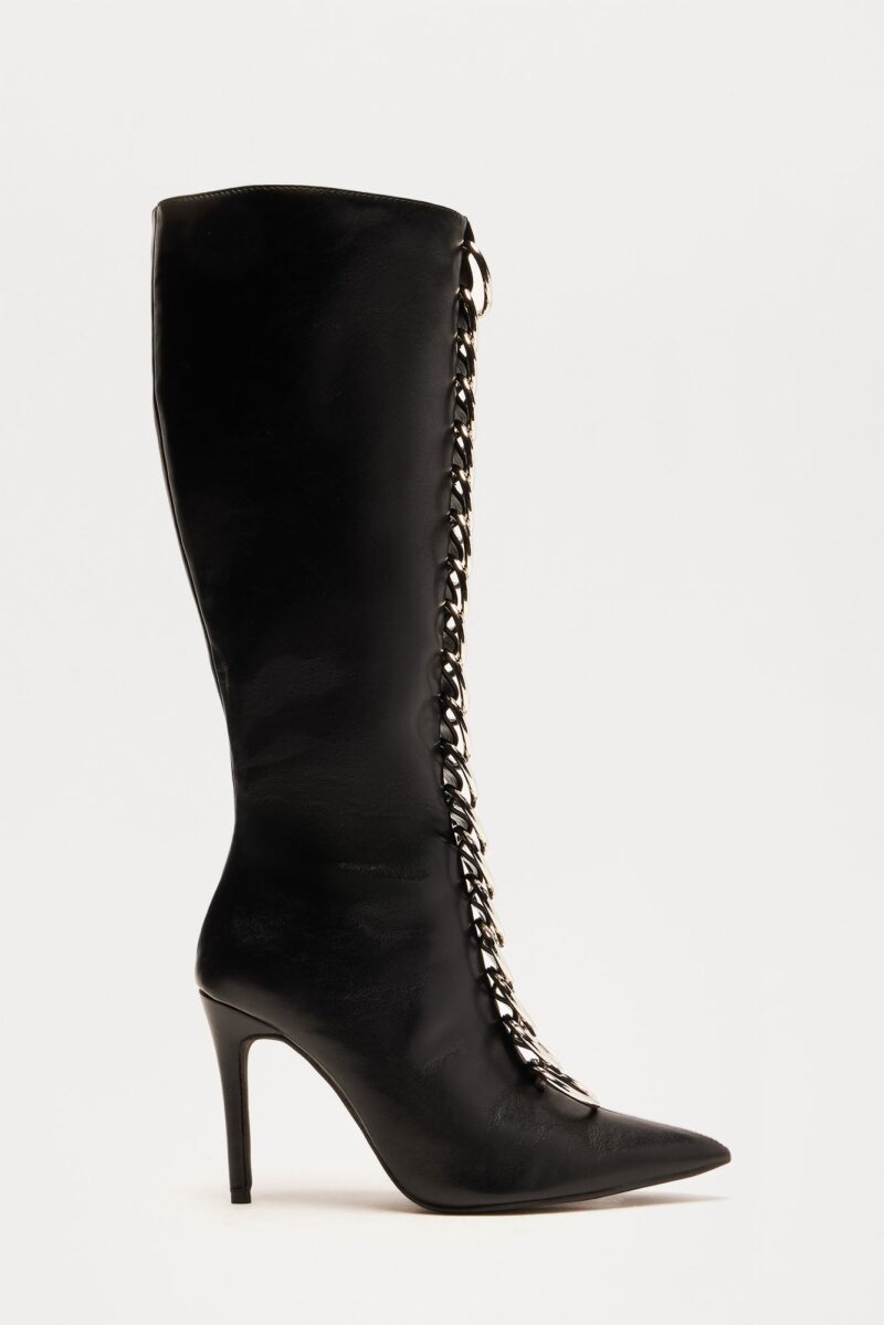 Botas Altas de Tacón Ultra Alto con Detalles Metálicos - Image 2