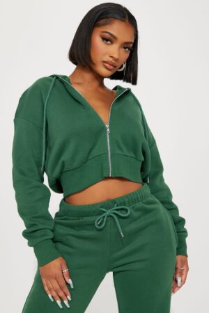 Conjunto de Pantalón Jogger y Sudadera con Capucha y Cierre Frontal