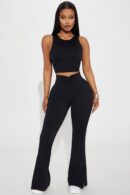 Top Deportivo suave de Cuello Alto con Abertura y Lazada en Espalda