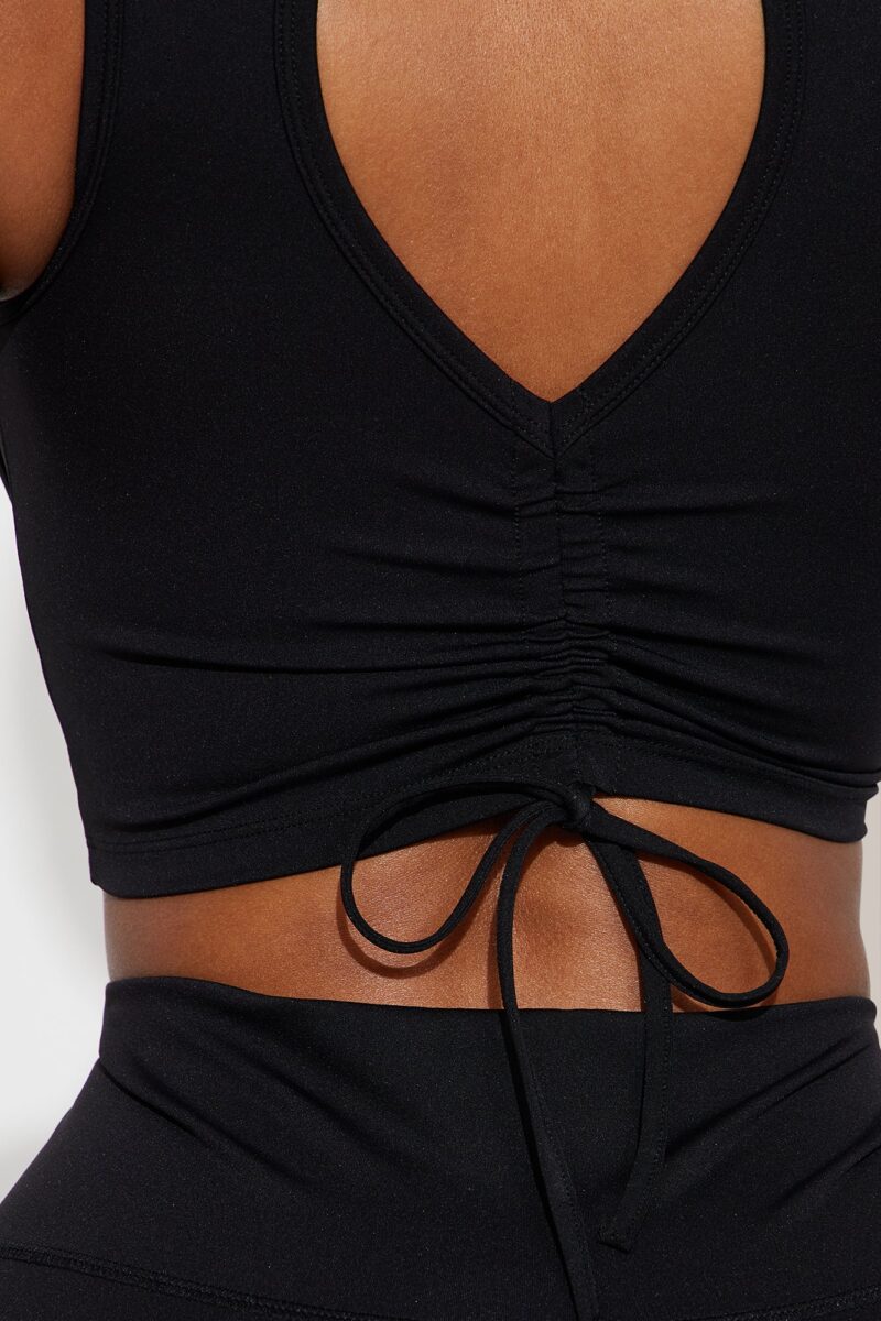 Top Deportivo suave de Cuello Alto con Abertura y Lazada en Espalda - Image 3