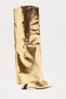 Botas Altas Hasta la Rodilla con Textura de Cocodrilo