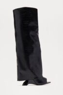 Botas Altas Hasta la Rodilla con Textura de Cocodrilo
