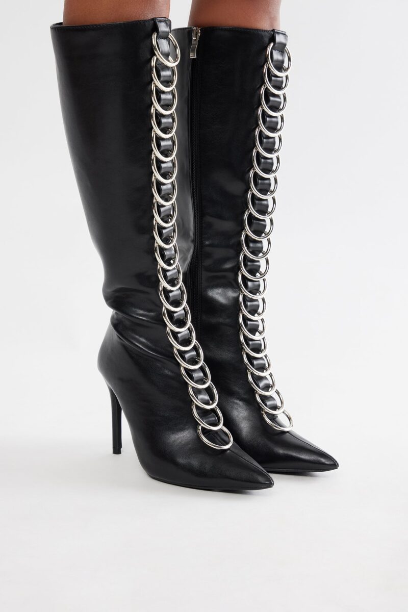 Botas Altas de Tacón Ultra Alto con Detalles Metálicos - Image 3