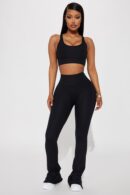 Leggings de Yoga Activo Sin Costuras y Corte Abierto