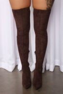 Botas Negras Ultratacón Hasta la Rodilla con Cierre Interior