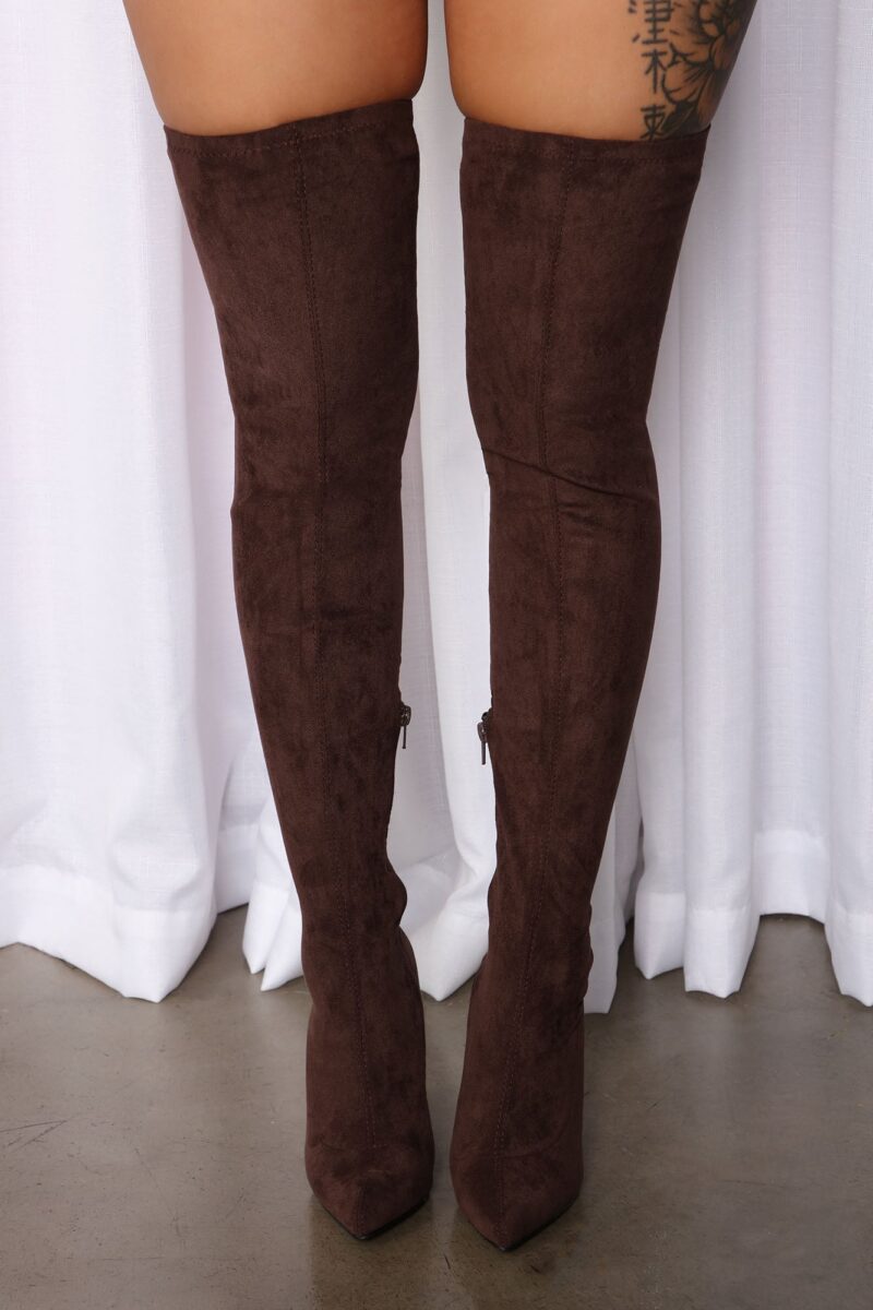 Botas Negras Ultratacón Hasta la Rodilla con Cierre Interior - Image 7