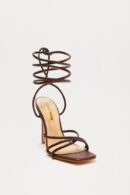 Sandalias de Tacón Alto con Tiras Cruzadas