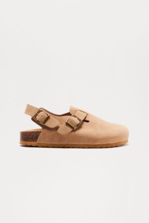 Sandalias Planas de Estilo Casual con Hebilla