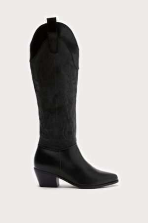 Botas de Vaquero con Tacón Medio y Punta Afilada