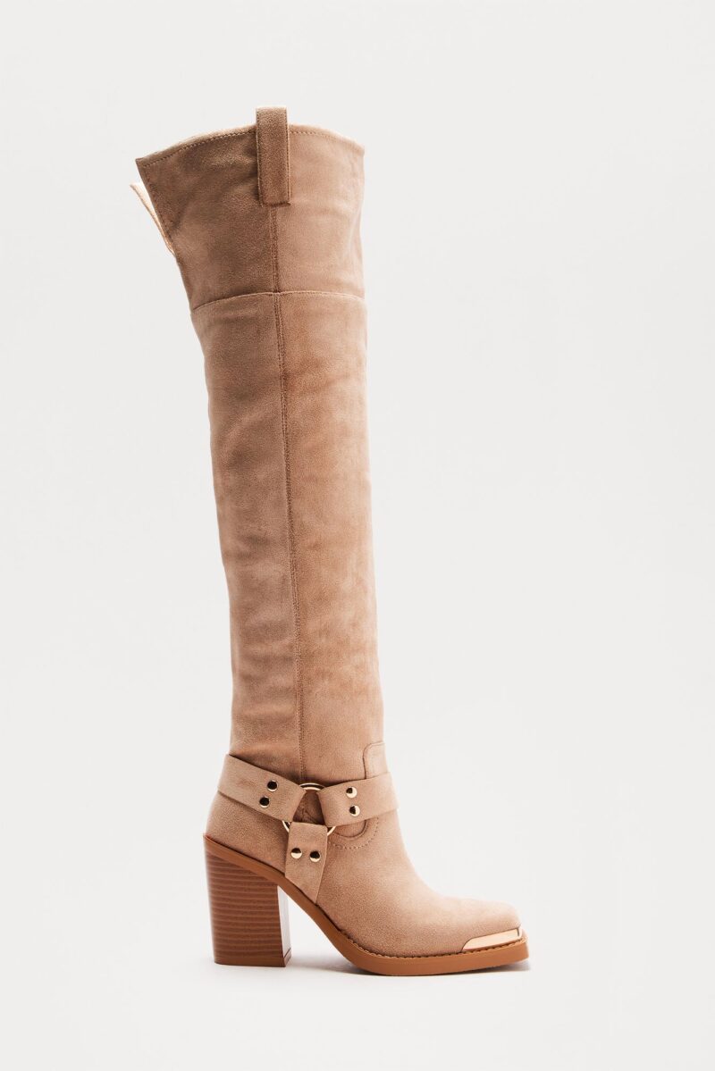 Botas Altas de Tacón Cuadrado con Detalles Metálicos - Image 5