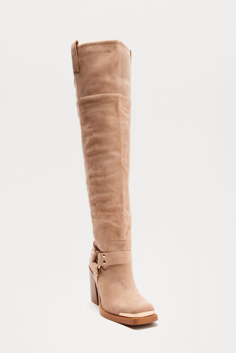 Botas Altas de Tacón Cuadrado con Detalles Metálicos - Image 7
