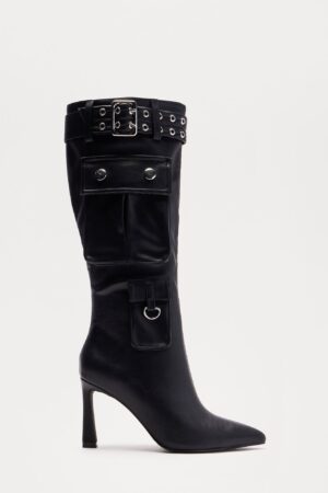 Botas Altas Hasta la Rodilla con Detalle de Hebilla