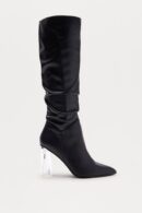 Botas Altas hasta la Rodilla con Tacón Transparente