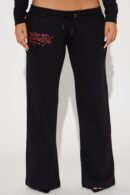 Pantalón Ancho de Pierna con Gráficos NYC