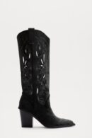 Botas de Estilo Vaquero con Detalle Calado