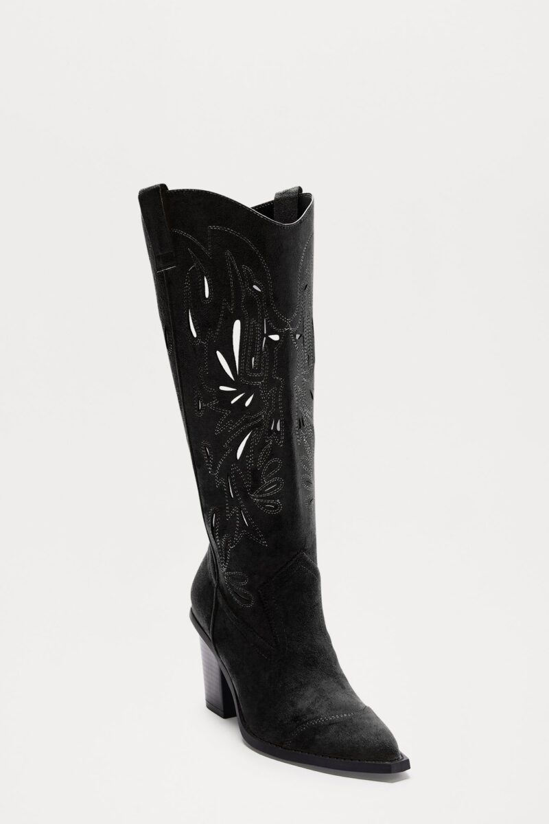 Botas de Estilo Vaquero con Detalle Calado - Image 4