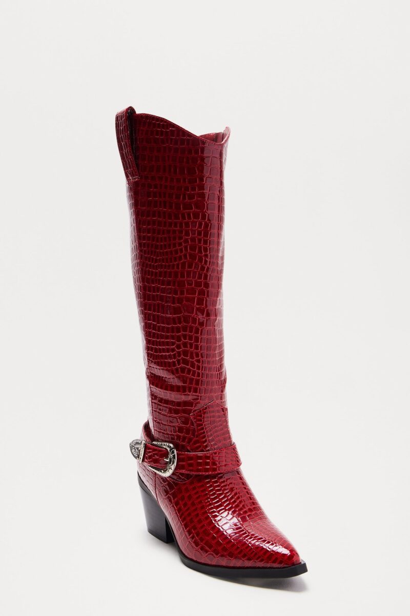 Botas de Vaquero con Hebilla Dottie en Rojo - Image 7