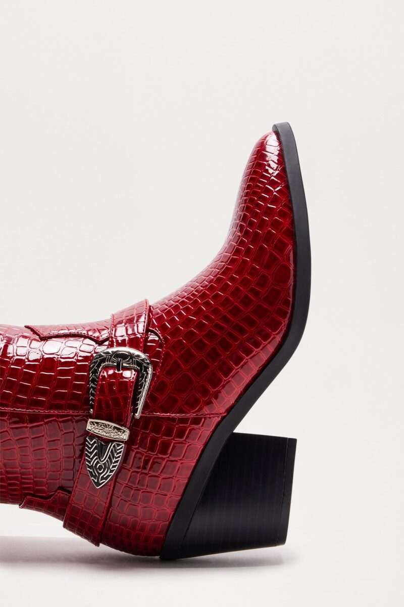 Botas de Vaquero con Hebilla Dottie en Rojo - Image 9