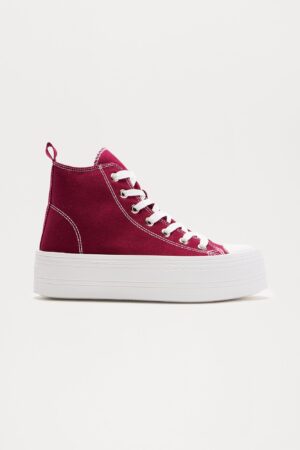 Zapatillas Deportivas con Plataforma y Detalle de Cordones