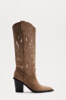Botas de Estilo Vaquero con Detalle Calado