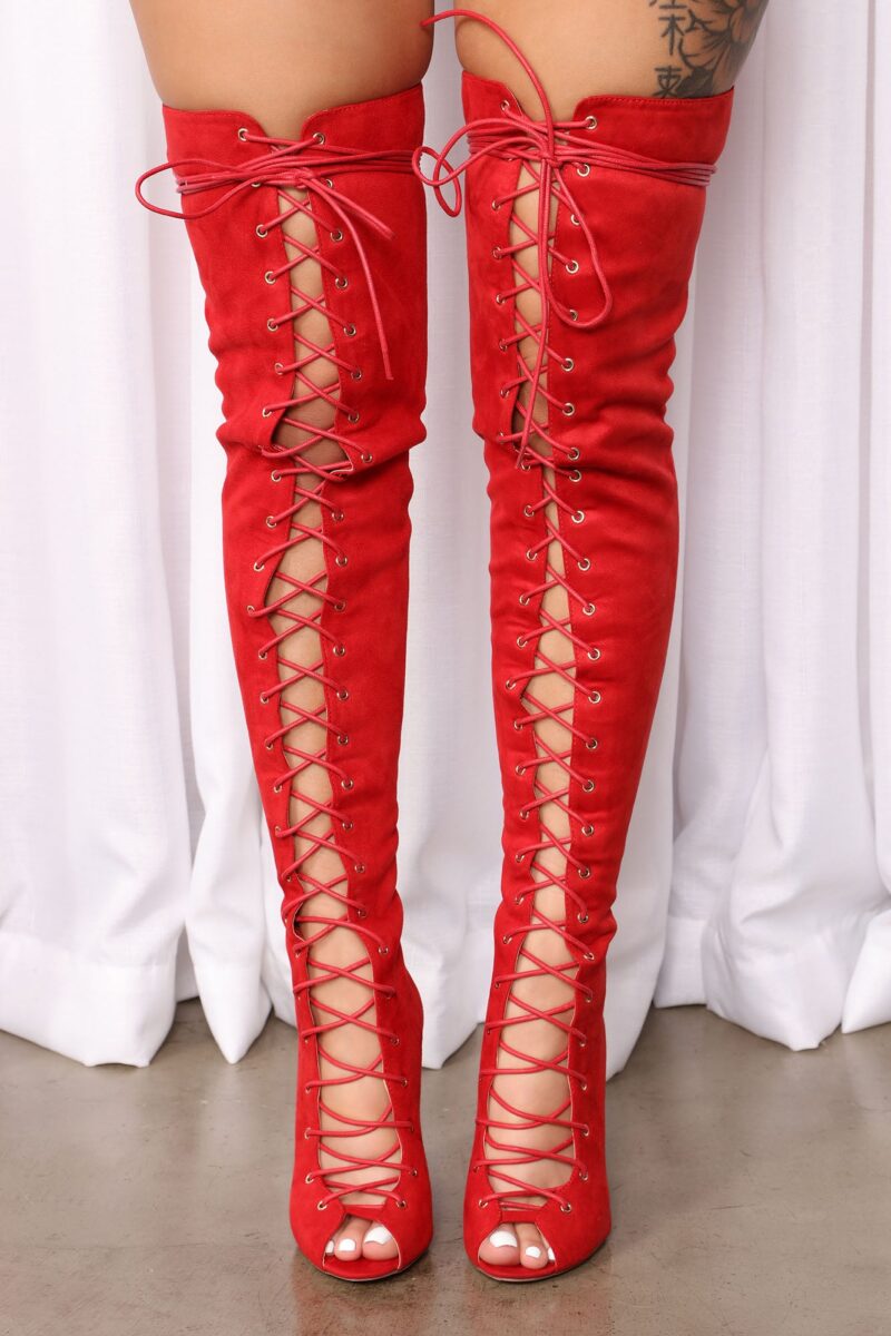 Botas Altas de Mezclilla con Detalles de Encaje - Image 16