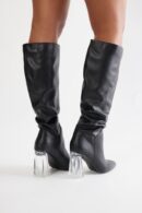 Botas Altas hasta la Rodilla con Tacón Transparente