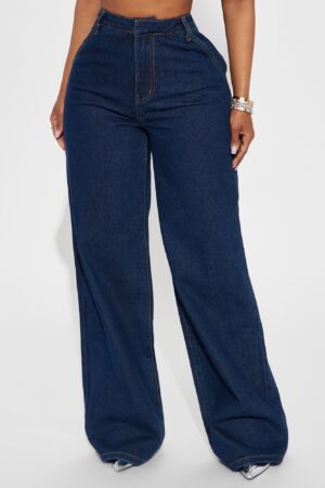 Pantalones Vaqueros de Corte Recto para Negocios - Lavado Oscuro