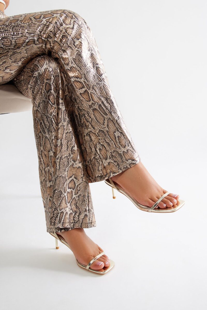 Sandalias de Tacón Cuadrado y Metálico - Image 8