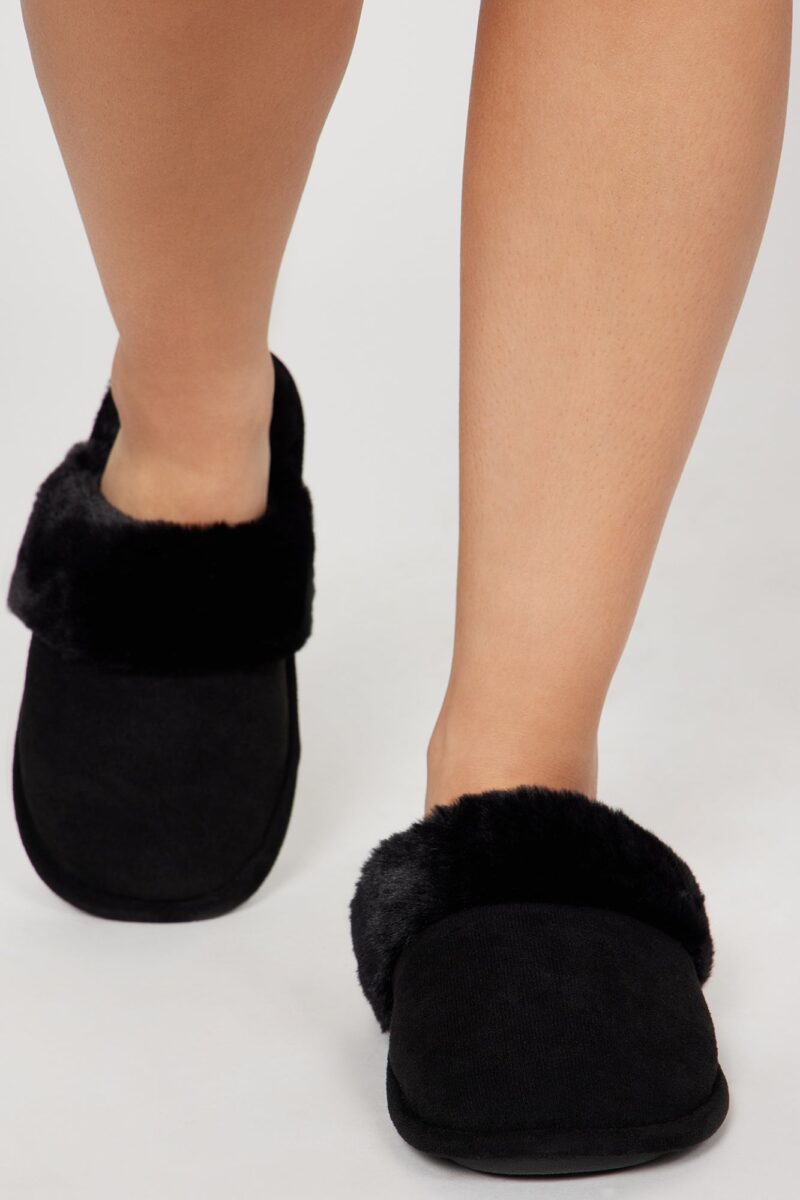 Pantuflas de Pelo Sintético con Punta Redonda - Image 2