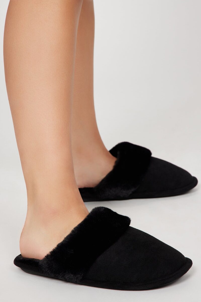 Pantuflas de Pelo Sintético con Punta Redonda - Image 3
