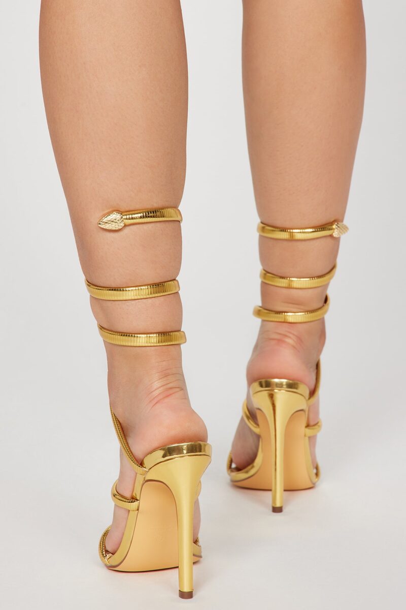 Sandalias con Tacón Ultra Alto Nikia - Dorado - Image 4