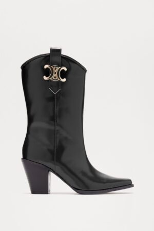 Botas Vaqueras con Tacón y Detalle Metálico