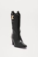 Botas Vaqueras con Tacón y Detalle Metálico