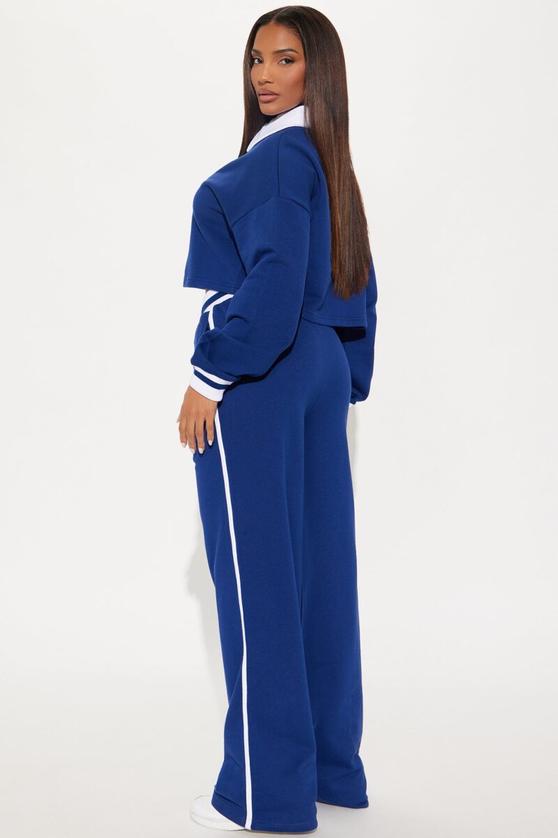 Conjunto de Pantalón y Polo de Felpa Estilo Country Club - Marino - Image 3