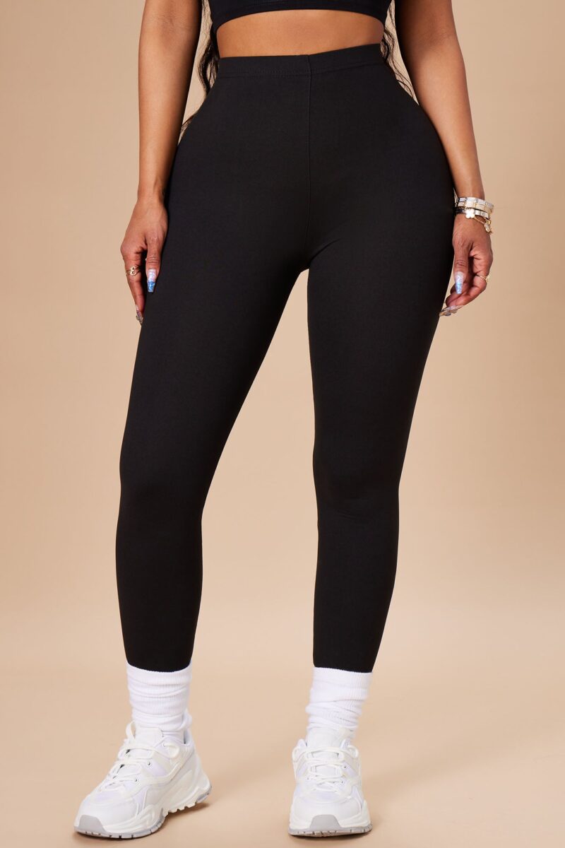 Leggins de Uso Diario Cintura Alta Gris Jaspeado - Image 2