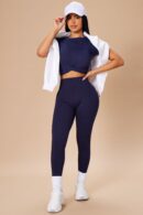 Leggins de Uso Diario Cintura Alta Gris Jaspeado