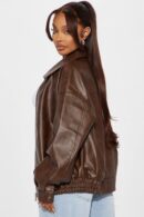 Campera Oversize de Cuero Ecológico - Moda Urbana