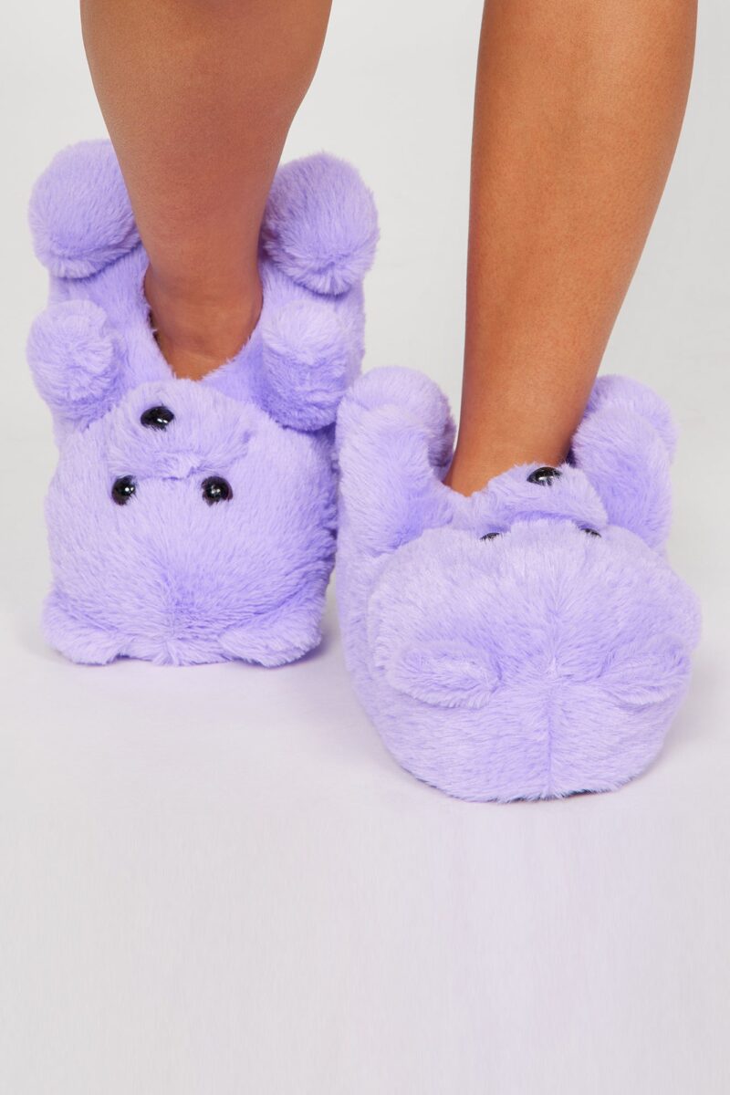 Pantuflas de Oso Tierno y Acurrucable - Morado - Image 5