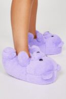 Pantuflas de Oso Tierno y Acurrucable - Morado