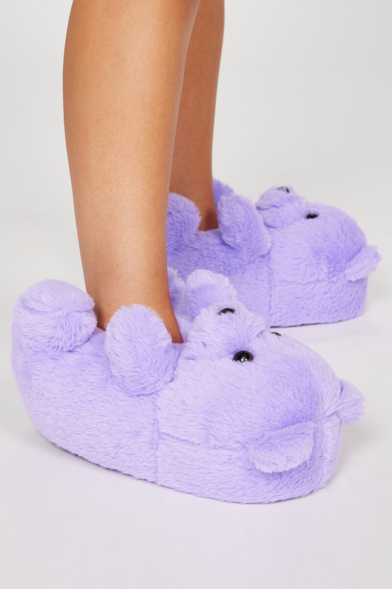 Pantuflas de Oso Tierno y Acurrucable - Morado - Image 6