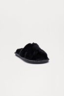 Pantuflas Abiertas de Piel Sintética Suave