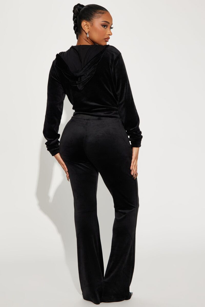 Conjunto de Pantalón y Chaqueta de Terciopelo con Capucha - Image 3