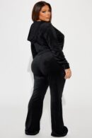 Conjunto de Pantalón y Chaqueta de Terciopelo con Capucha