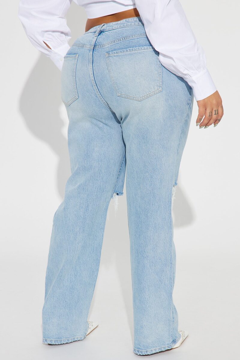 Jeans de Pierna Recta Desgarrados Estilo Años 90 - Image 6