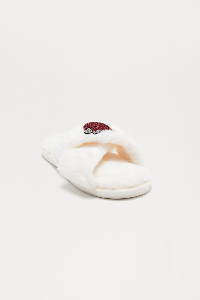 Pantuflas Navideñas de Pelo Sintético con Detalles Festivos - Image 5