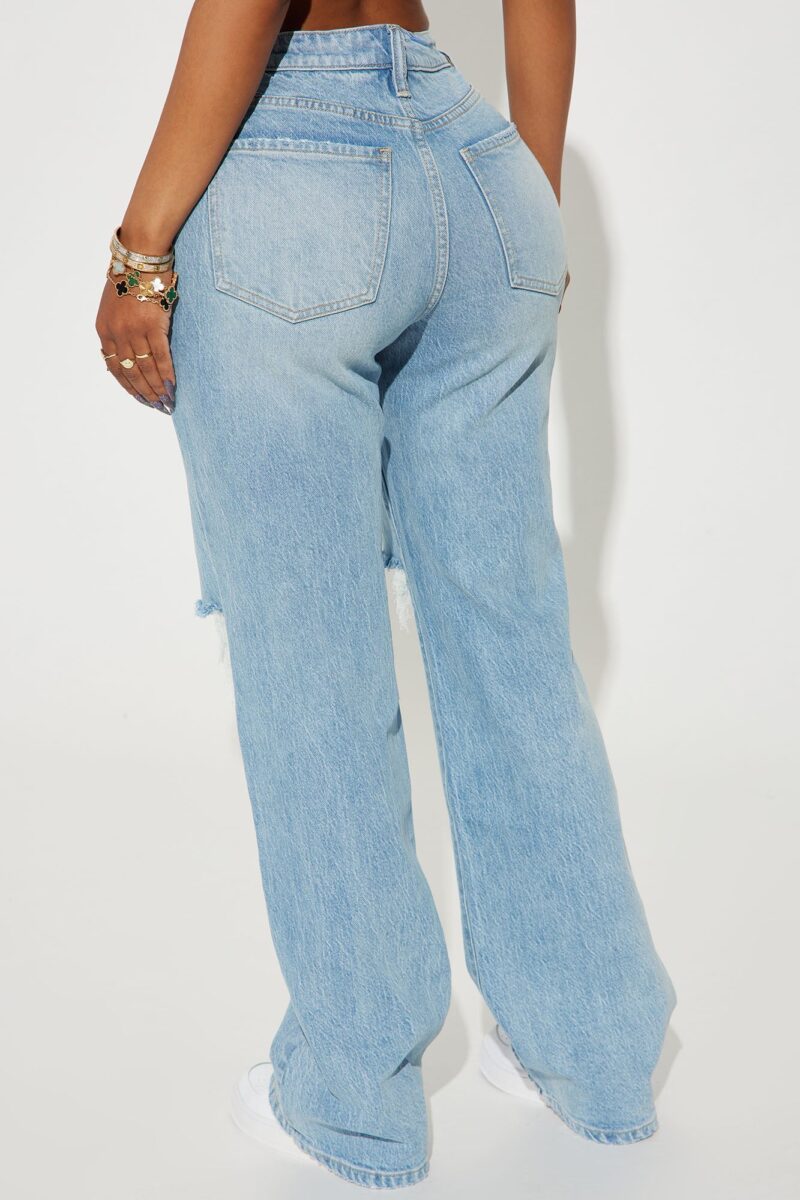 Jeans de Pierna Recta Desgarrados Estilo Años 90 - Image 3