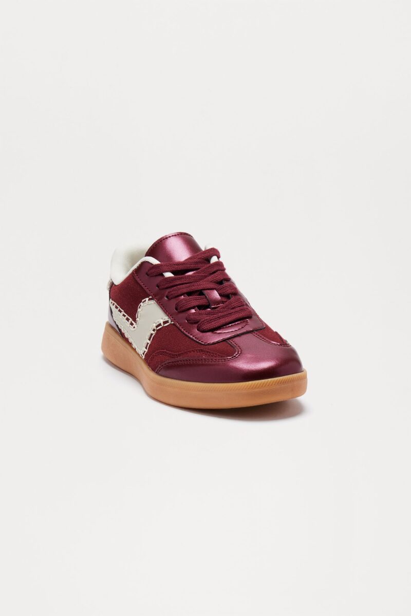 Zapatillas Bajas de Encaje en Borgoña - Image 7