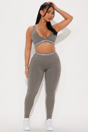 Conjunto Deportivo Sin Costuras Pedaleo Rápido - Gris Carbón